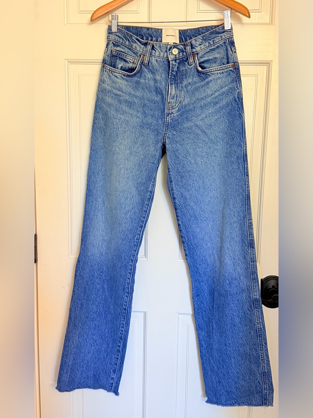 Reformation Blue Wide-Leg Jeans